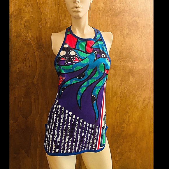 1980s Kansai Yamamoto Bright Colorful Print Tank - Picture 10 of 13